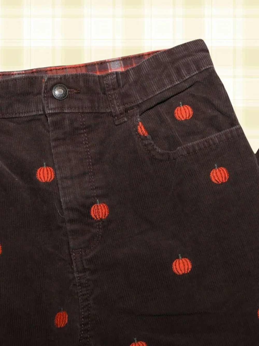 Kids corduroy pumpkin pants